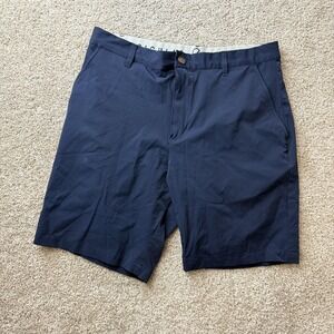 Extracurricular Shorts Mens 34 Blue Nylon Stretch Golf Athletic Gym 9 Inseam USA